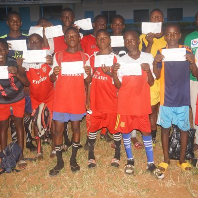 Youth soccer team showing prrof of test slips (1)